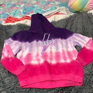 LETS DANCE - Purple and Pink Tie-Dye Hoodie